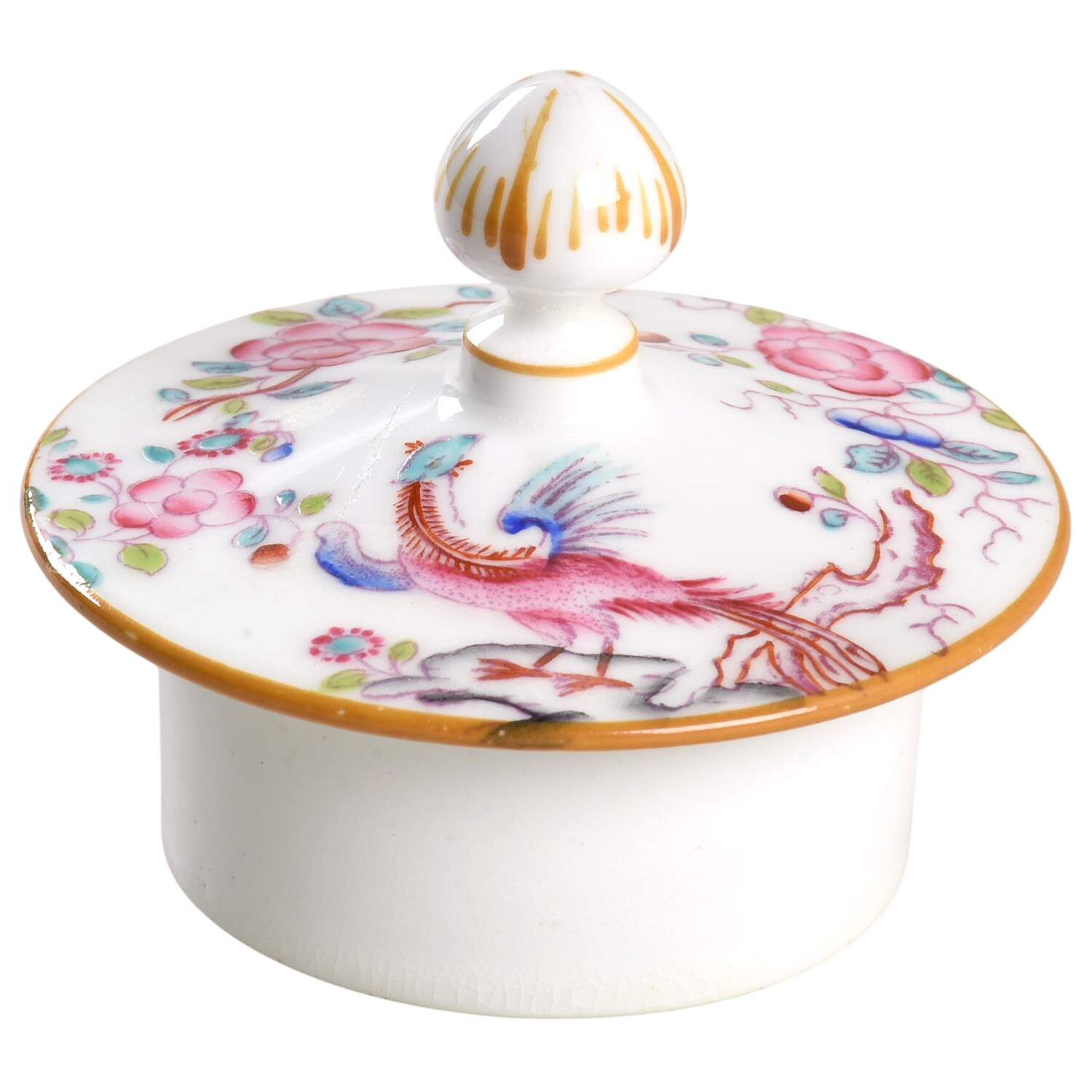 Cockatrice Pink (Smooth, Globe Backstamp) Lid for Coffee Pot by Minton-1