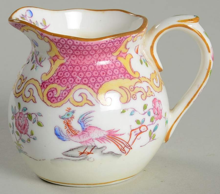 Cockatrice Pink (Smooth, Globe Backstamp) Mini Creamer by Minton-1