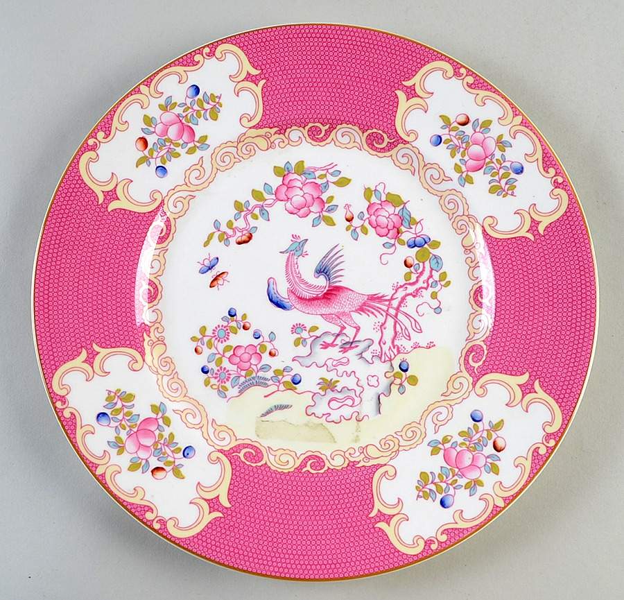 Cockatrice Pink (Smooth, Globe Backstamp) Dinner Plate by Minton-1