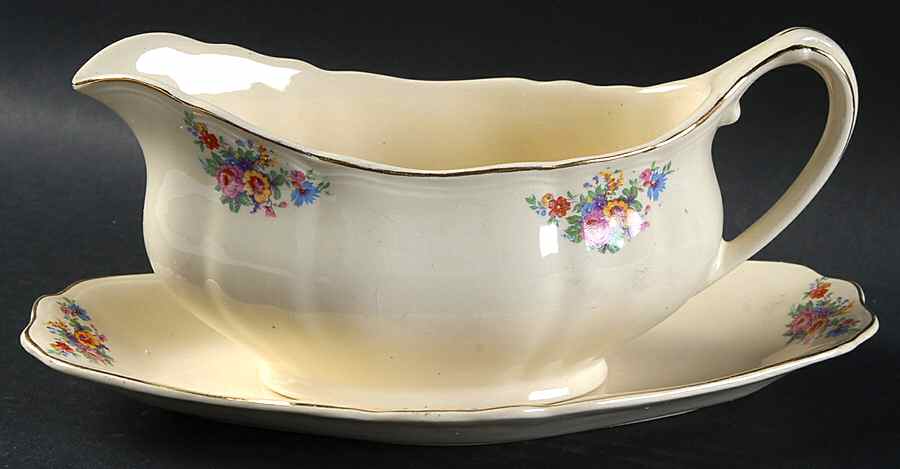 MEK100 Gravy Boat & Underplate/Relish by J & G Meakin-1