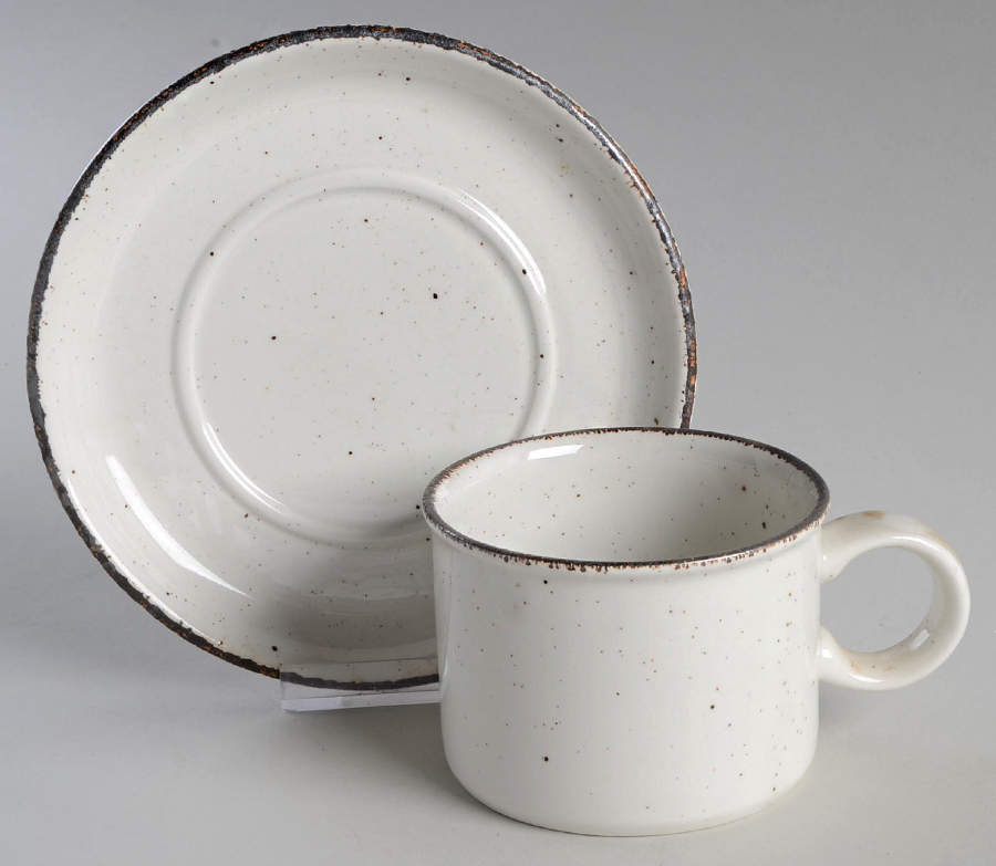 Creation (Newer Stamp) Flat Cup & Saucer Set by W R Midwinter Ltd-1