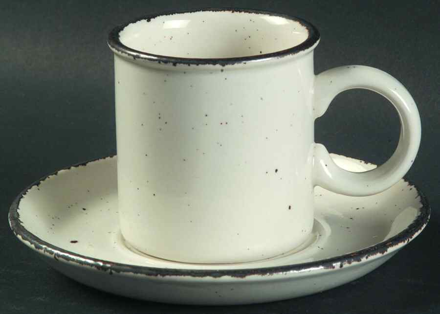 Creation (Newer Stamp) Flat Demitasse Cup & Saucer Set by W R Midwinter Ltd-1