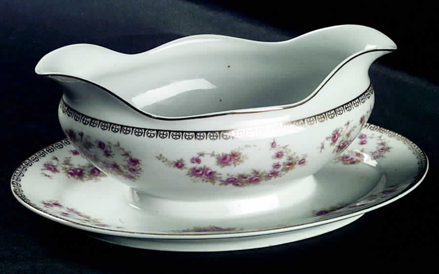MEI683 Gravy Boat with Attached Underplate by Meito-1