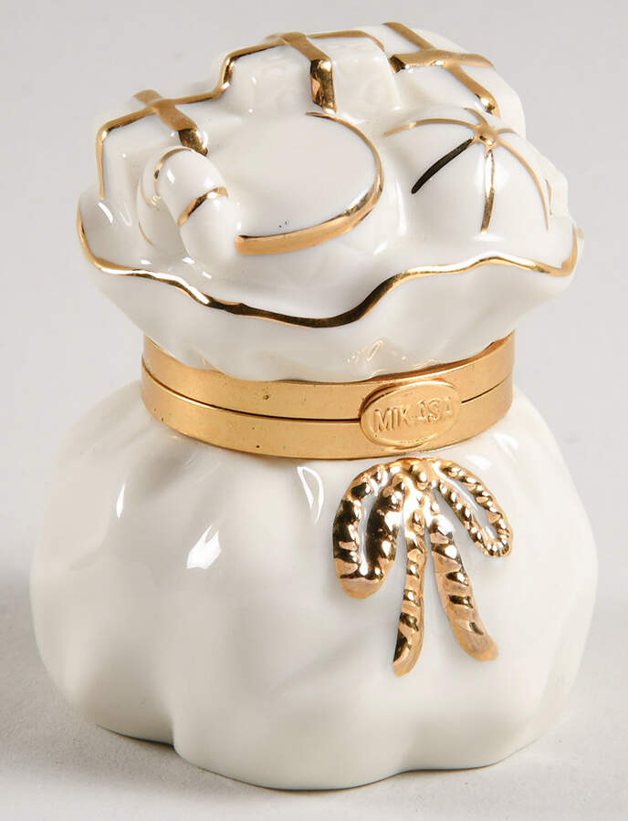 Holiday Elegance Figural Covered Box with Hinged Lid by Mikasa-1