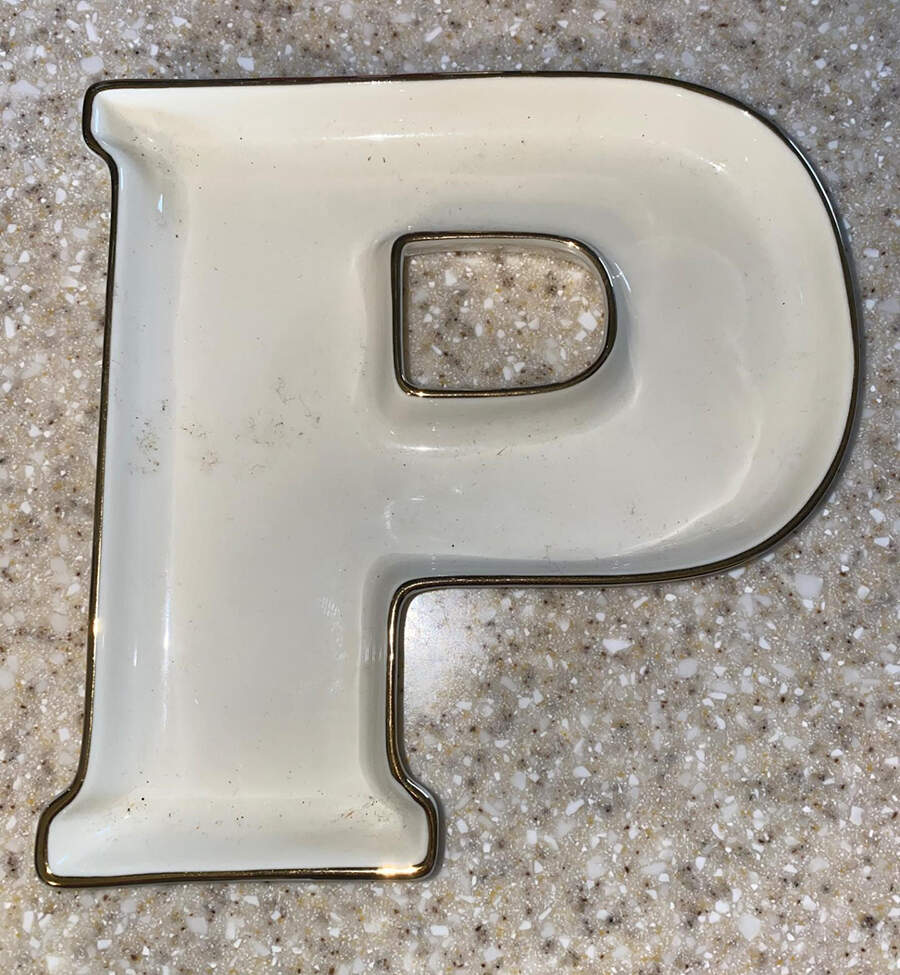 Holiday Elegance "P" Dish by Mikasa-1