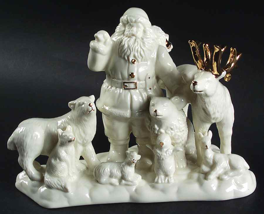 Holiday Elegance Santa Claus with Animals Figurines by Mikasa-1