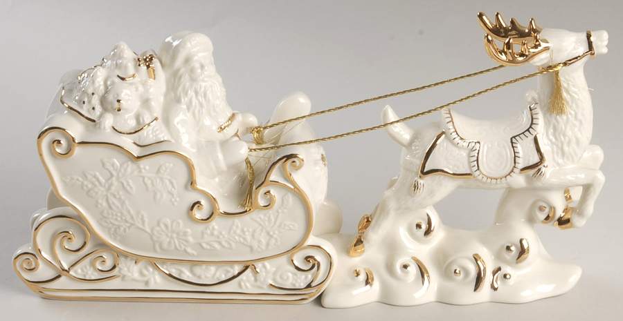 Holiday Elegance Santa Claus with Sleigh Figurine by Mikasa-1