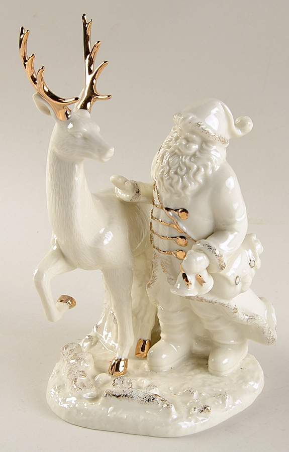 Holiday Elegance Santa & Reindeer Figurine by Mikasa-1