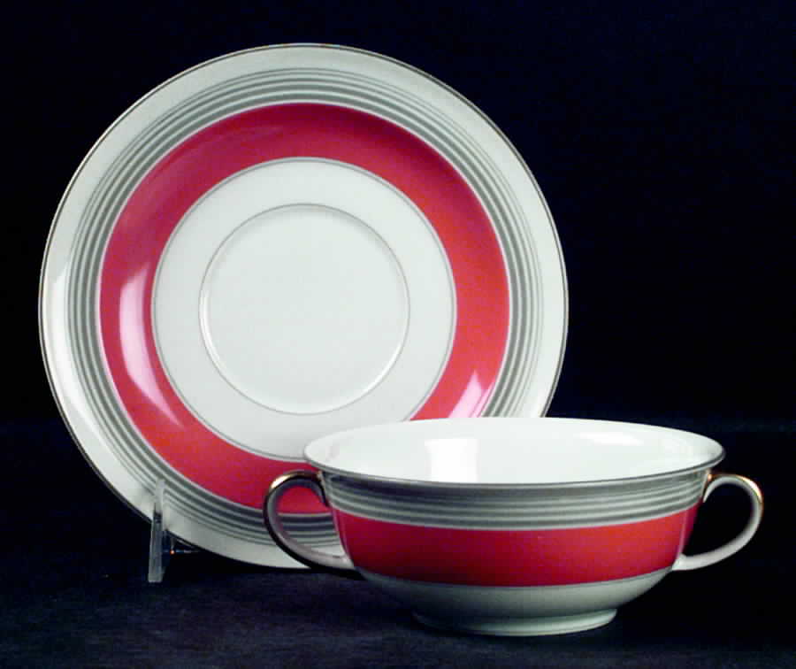 832 Flat Cream Soup Bowl & Saucer Set by Macy's (China)-1