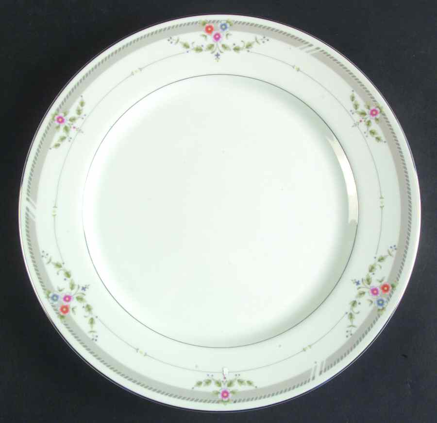 Springtime Grey (Platinum Trim) Dinner Plate by MSC-1