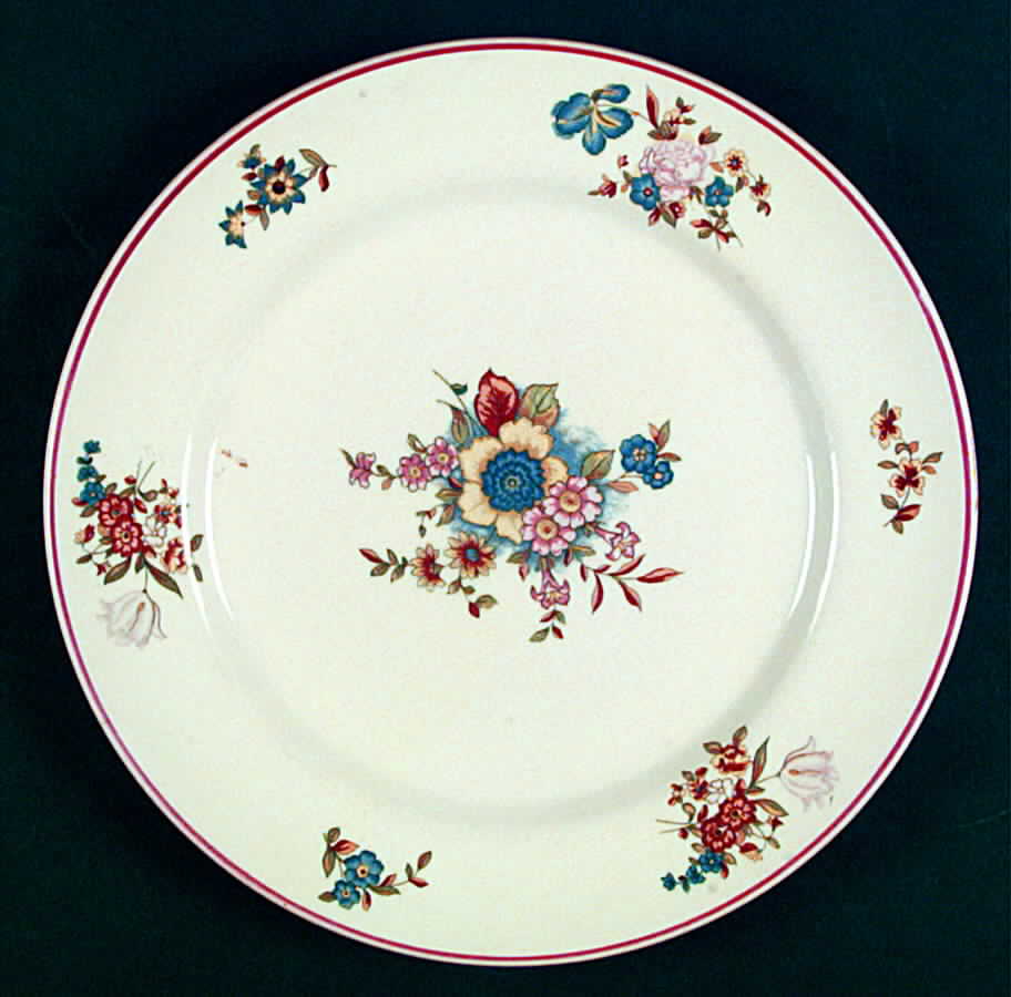Dresden (American Pink Band) Dinner Plate by Mayer (American)-1