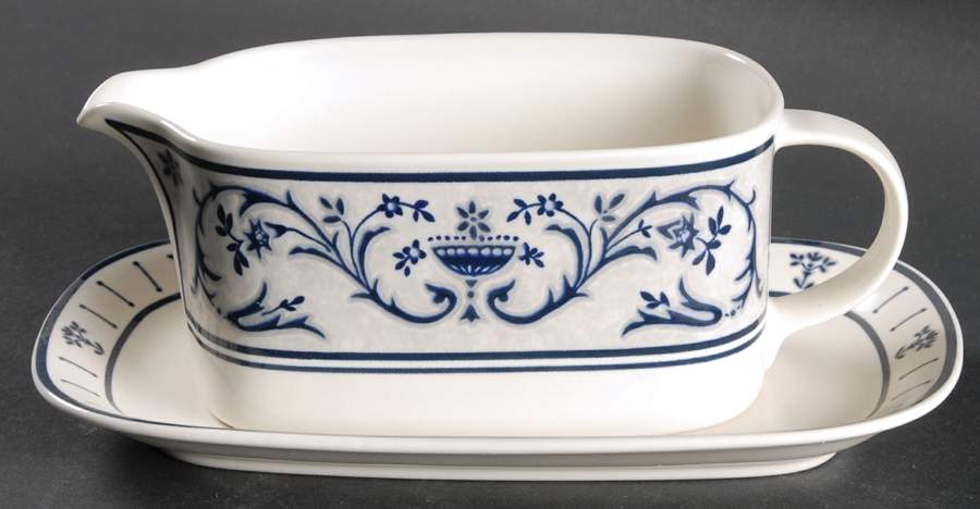 Lyrique Gravy Boat & Underplate (Relish/Butter) by Mikasa-1