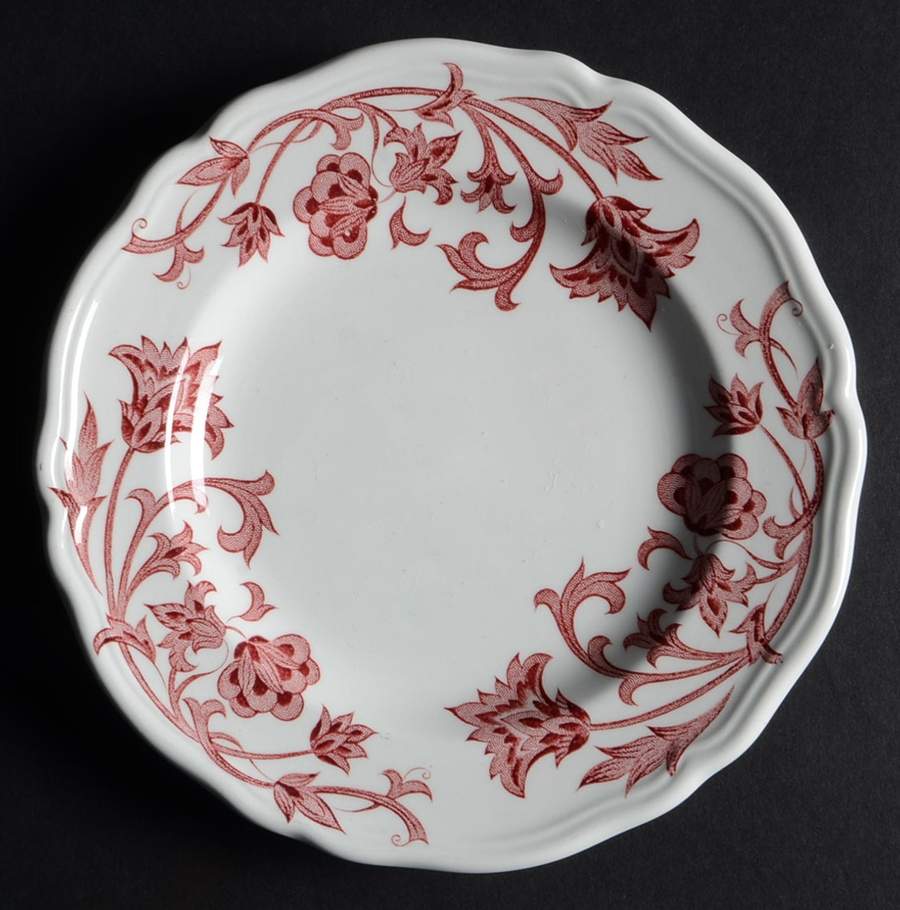 Windsong Red Bread & Butter Plate by J & G Meakin-1