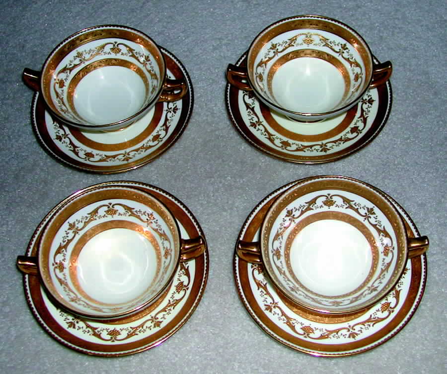 M72 Footed Bouillon Cup & Saucer by Minton-1
