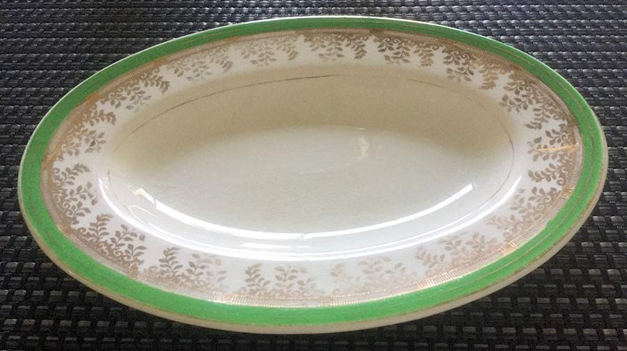 Royalty Green Underplate for Gravy Boat by Myott Staffordshire-1
