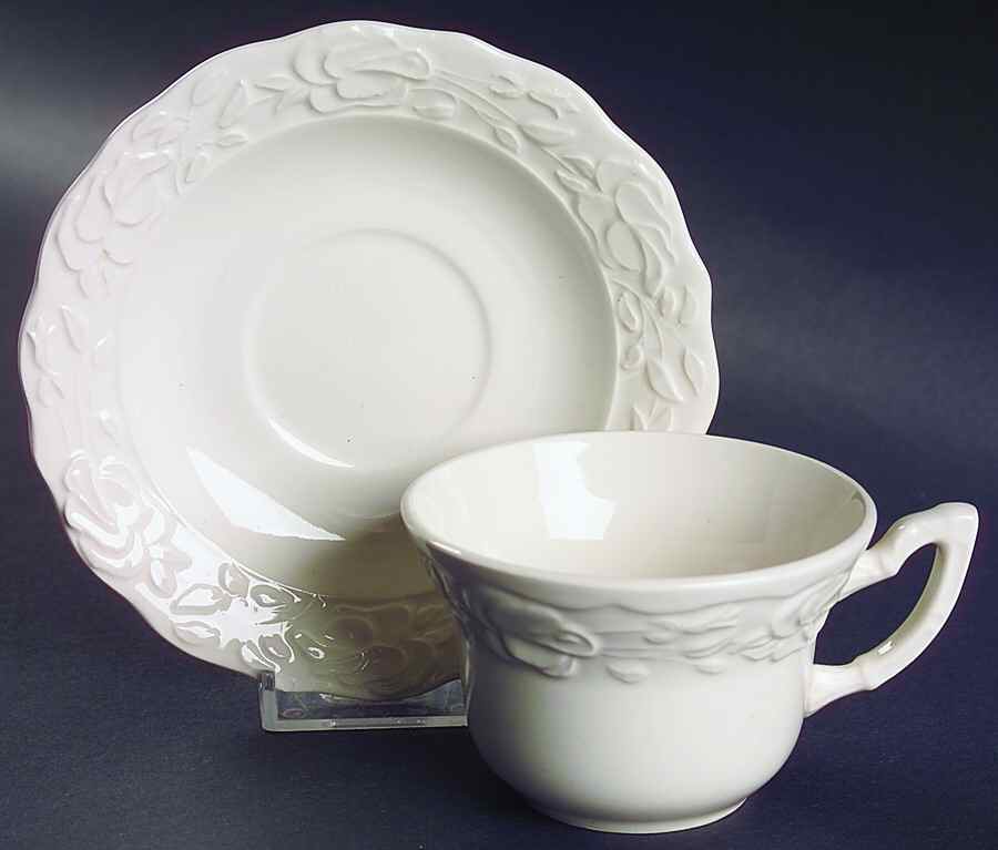 Rosemont Flat Cup & Saucer Set by Mount Clemens-1
