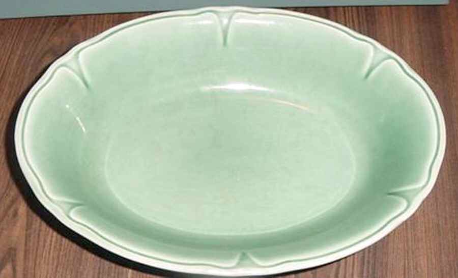 Petal Light Green 9" Oval Vegetable Bowl by Mount Clemens-1