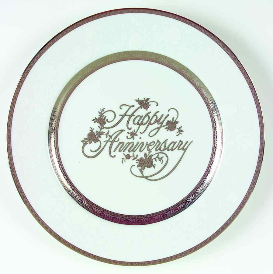 Happy Anniversary Platinum Dinner Plate by Mikasa-1