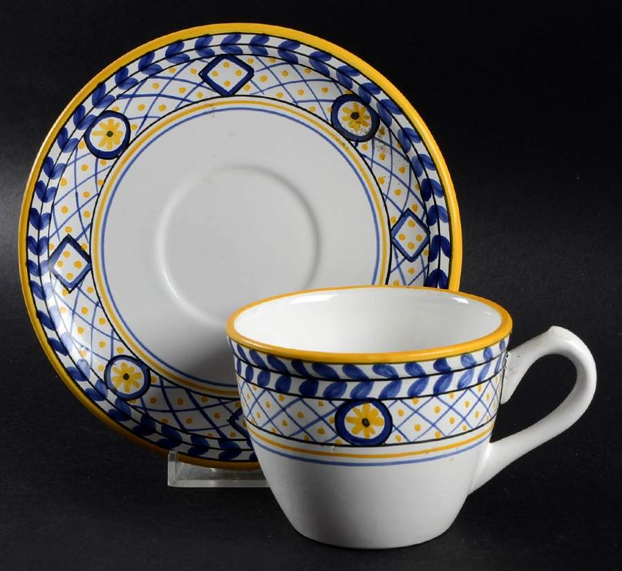 Amaro Flat Cup & Saucer Set by Mesa Intl-1