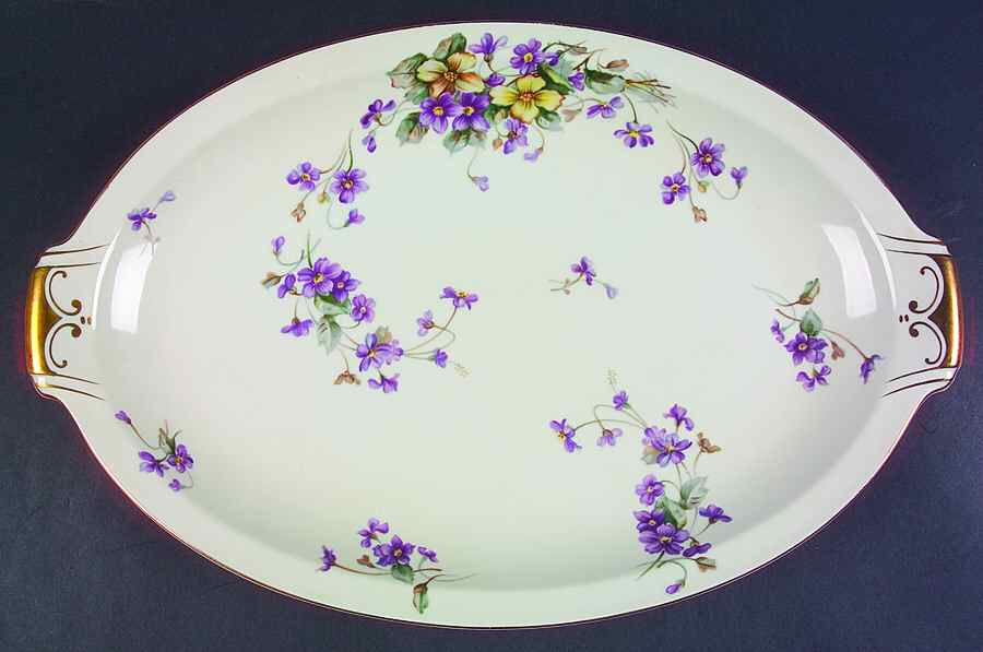 Adele (Orleans Shape, Narrow Rim) 17" Oval Serving Platter by Meito-1