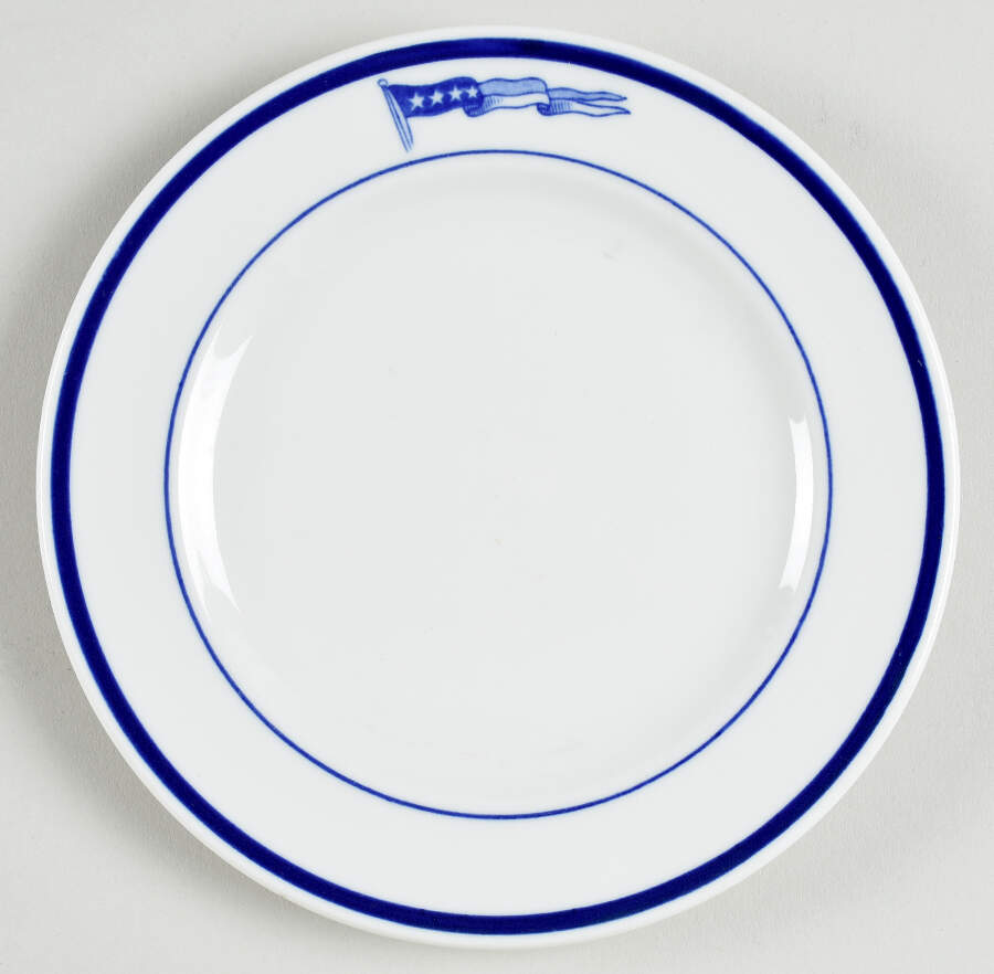 Us Navy Mess-Wardroom Bread & Butter Plate by Mayer (American)-1