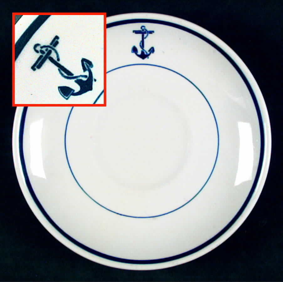 Us Navy Mess-Wardroom Saucer by Mayer (American)-1