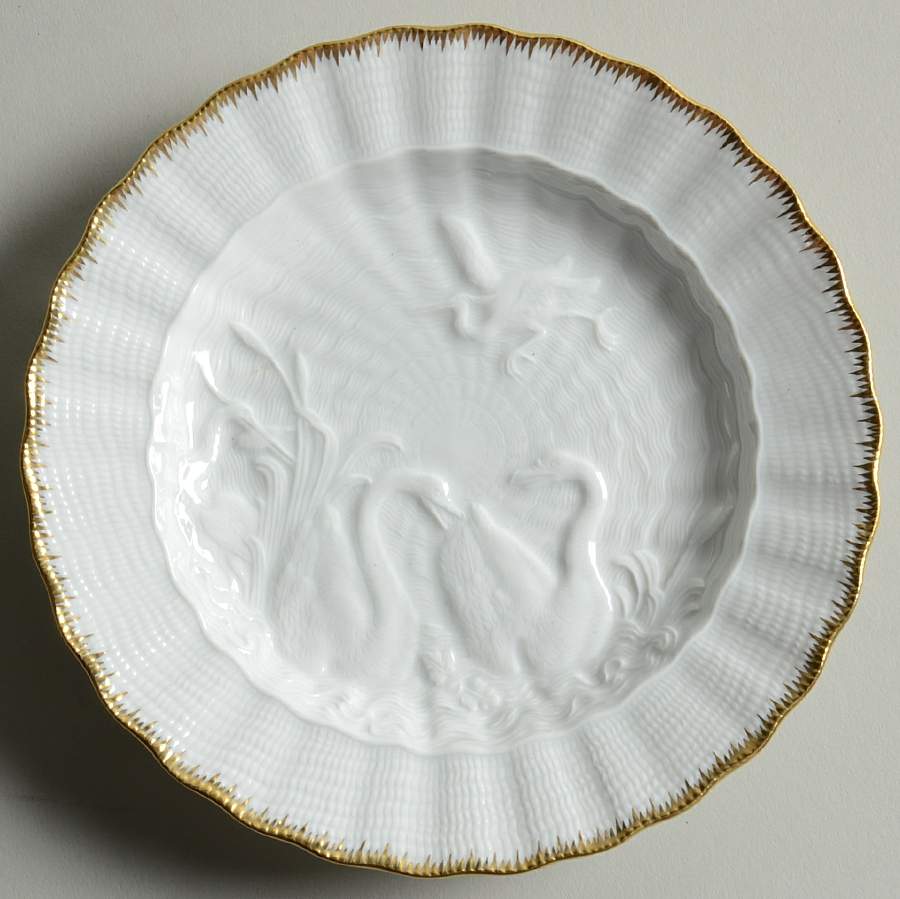 Swan Service (Gold Trim) Bread & Butter Plate by Meissen (Germany)-1