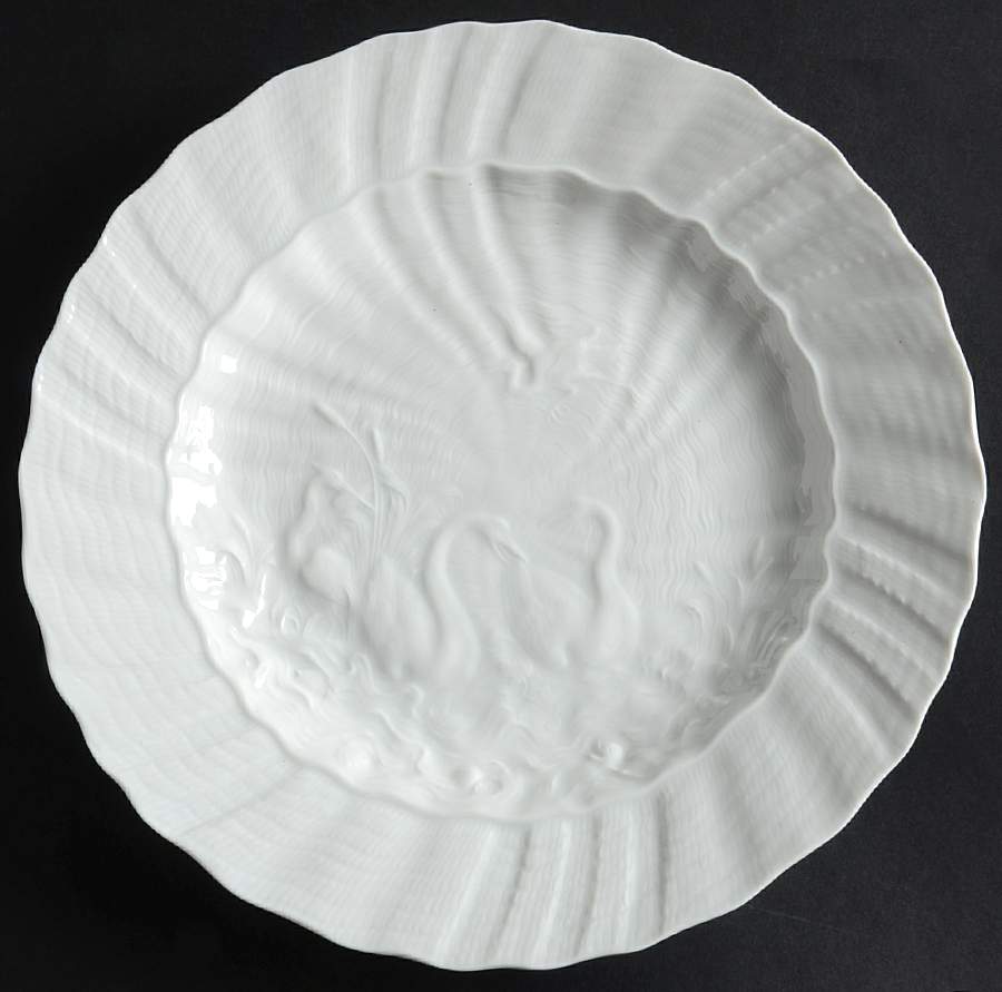 Swan Service (No Trim) Salad/Dessert Plate by Meissen (Germany)-1