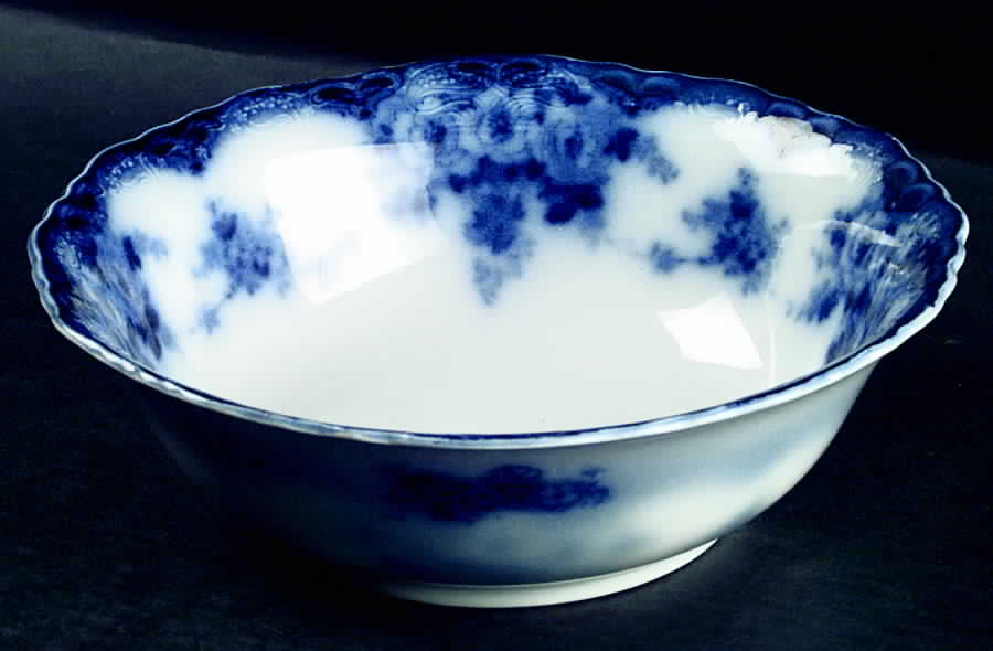 Devon (Flow Blue, No Gold) 9" Round Vegetable Bowl by Alfred Meakin-1