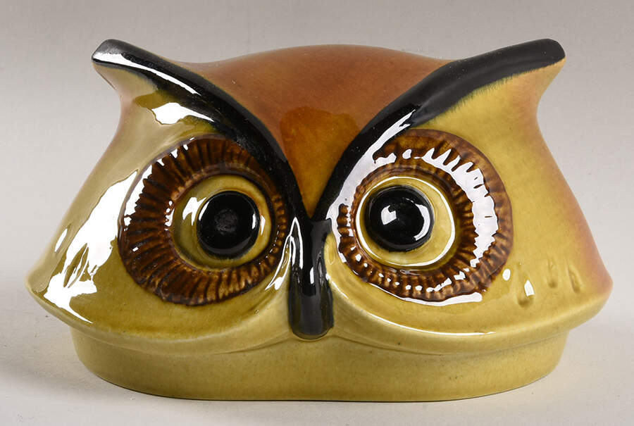 Owl Lid for Large Canister by Metlox - Poppytrail - Vernon-1