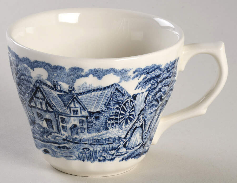 The Mill Blue Flat Cup by Myott Meakin-1