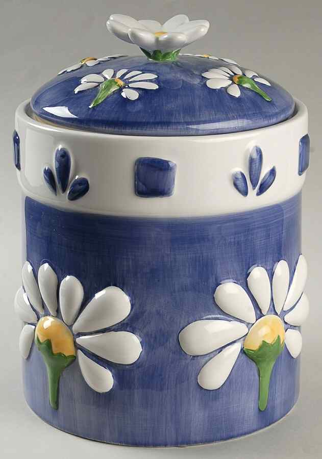 Spring Daisy Cookie Jar & Lid by Majesticware-1