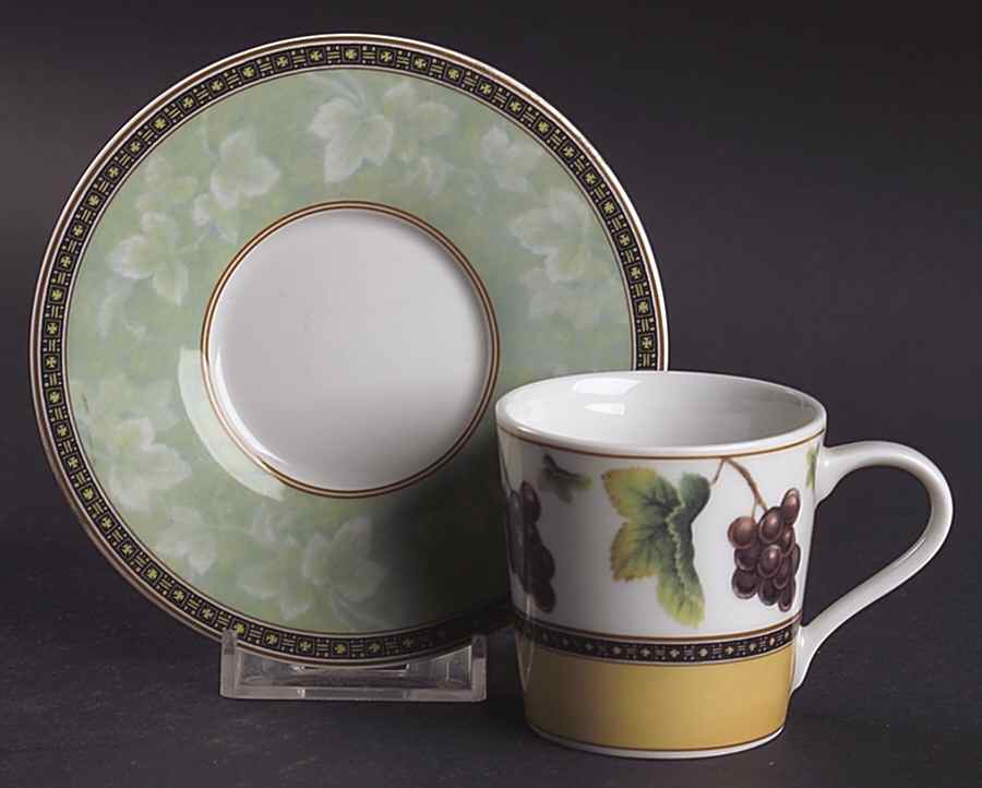 Fruit Odyssey Flat Demitasse Cup & Saucer Set by Mikasa-1