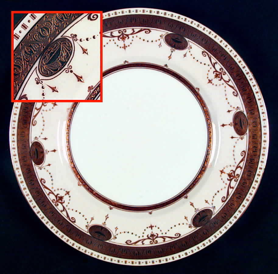 H3655 (White and Gold) Dinner Plate by Tiffany-1