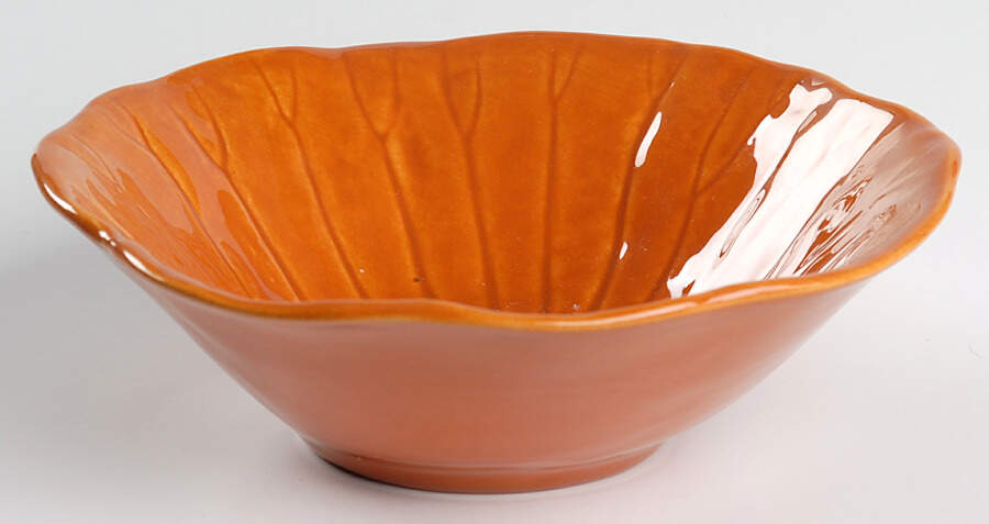 Lotus Dark Pumpkin Coupe Cereal Bowl by Metlox - Poppytrail - Vernon-1