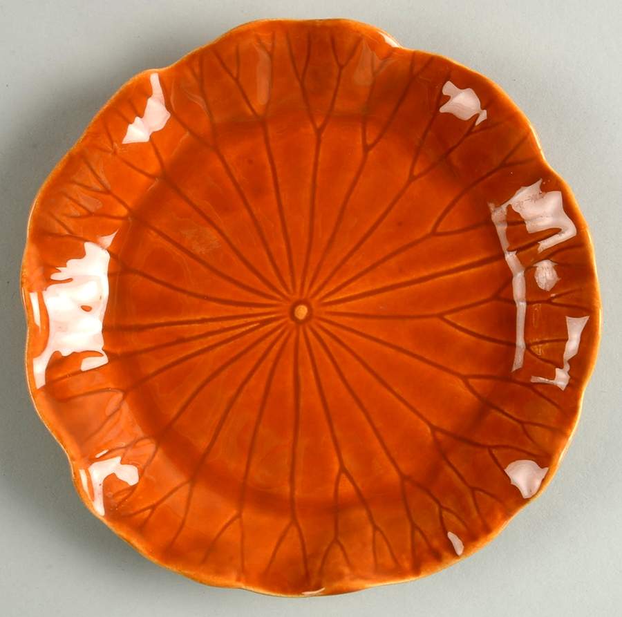 Lotus Dark Pumpkin Bread & Butter Plate by Metlox - Poppytrail - Vernon-1