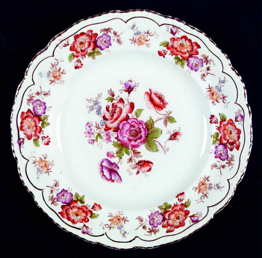 Old English (Multicolor) Salad Plate by John Maddock & Sons-1