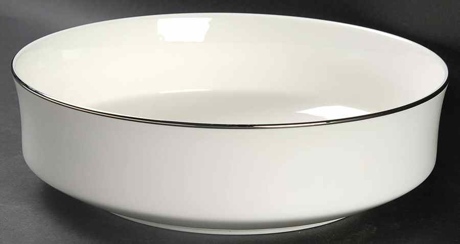 Silver Ring 9" Round Vegetable Bowl by Mikasa-1