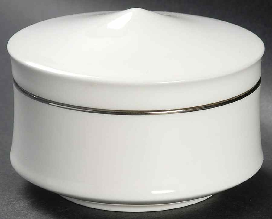 Silver Ring Sugar Bowl & Lid by Mikasa-1