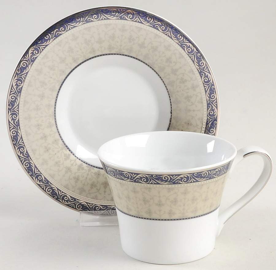 Delacourt Flat Cup & Saucer Set by Mikasa-1