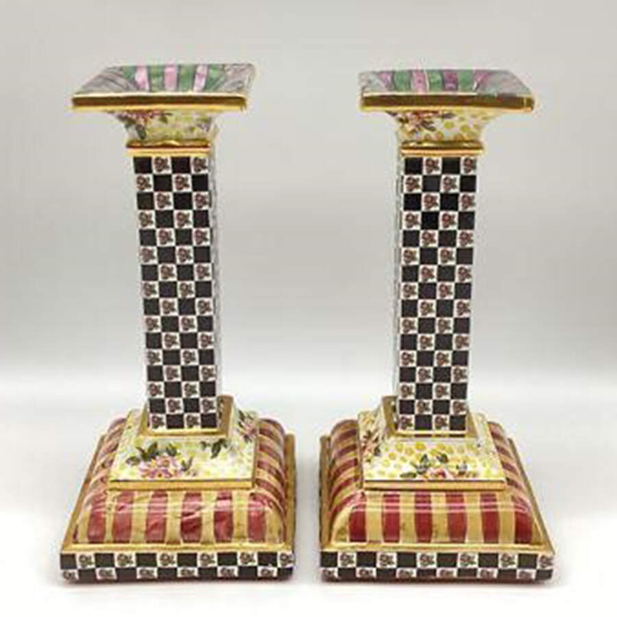 Torquay Frank Mustard 11" Candlestick by MacKenzie-Childs-1