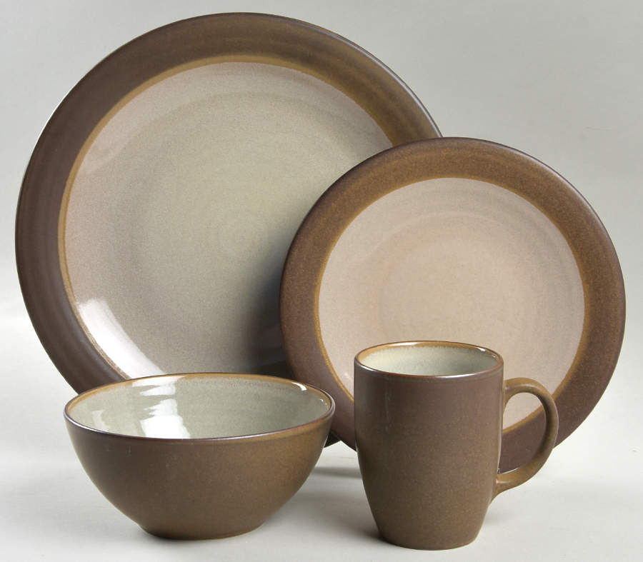 Swiss Coffee Dark Brown 4 Piece Place Setting by Mikasa-1