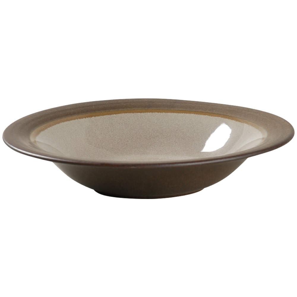 Swiss Coffee Dark Brown Rim Soup Bowl by Mikasa-1
