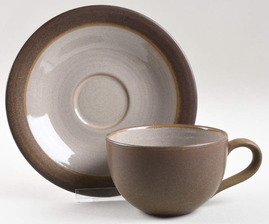 Swiss Coffee Dark Brown Flat Cup & Saucer Set by Mikasa-1