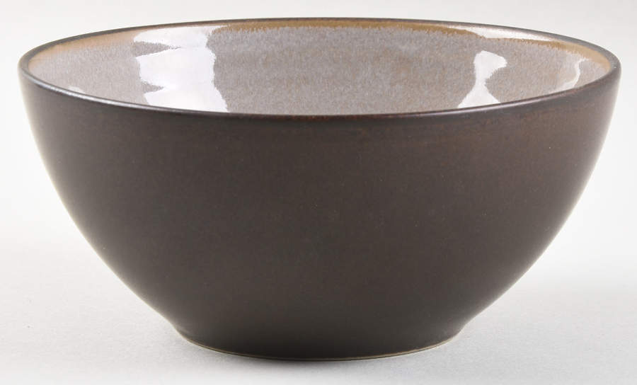 Swiss Coffee Dark Brown Coupe Cereal Bowl by Mikasa-1