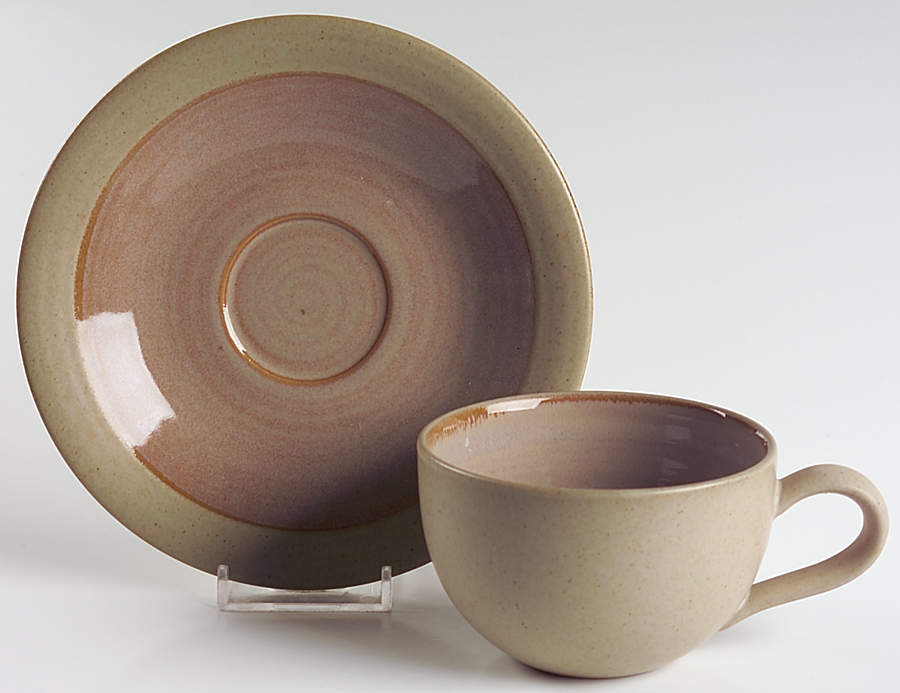 Cafe Latte Flat Cup & Saucer Set by Mikasa-1