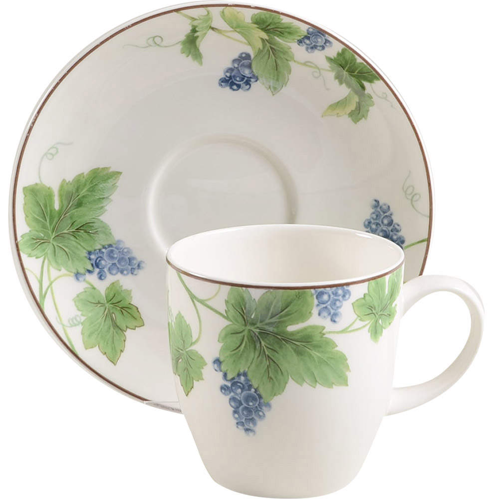 Vineyard Flat Cup & Saucer Set by Mikasa-1