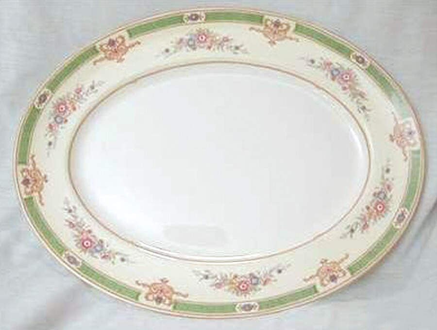 MYO61 14" Oval Serving Platter by Myott Staffordshire-1