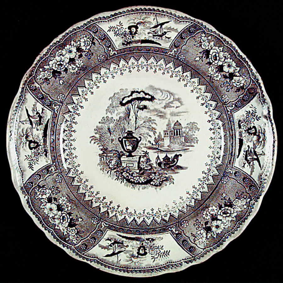 Canova Brown Salad Plate by T J & J Mayer (England)-1