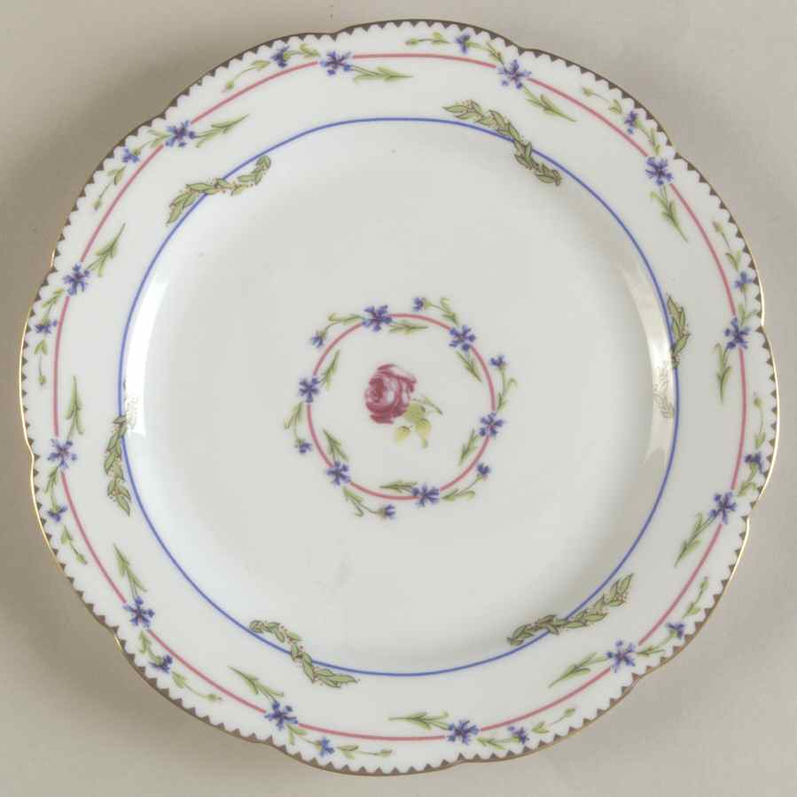Cornflower Garland Bread & Butter Plate by Mottahedeh-1